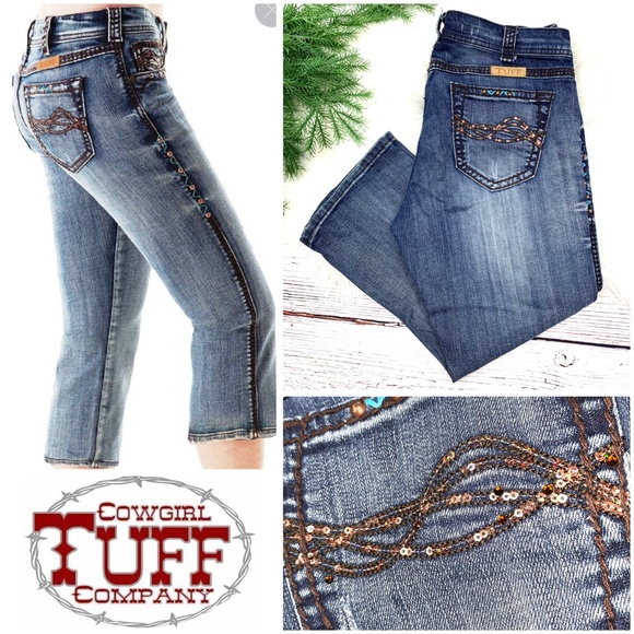 Cowgirl tuff capri jeans Clearance